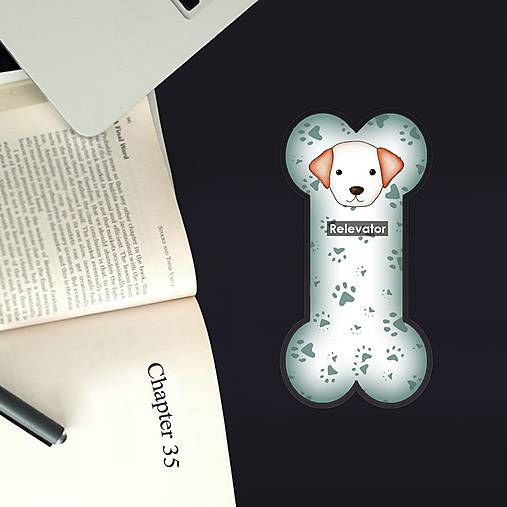 Psia záložka do knihy - labky (šteniatko)