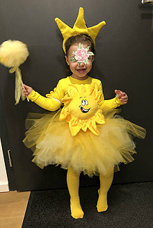 Detské oblečenie - Nadýchaná žltá tylová suknička - 11215099_