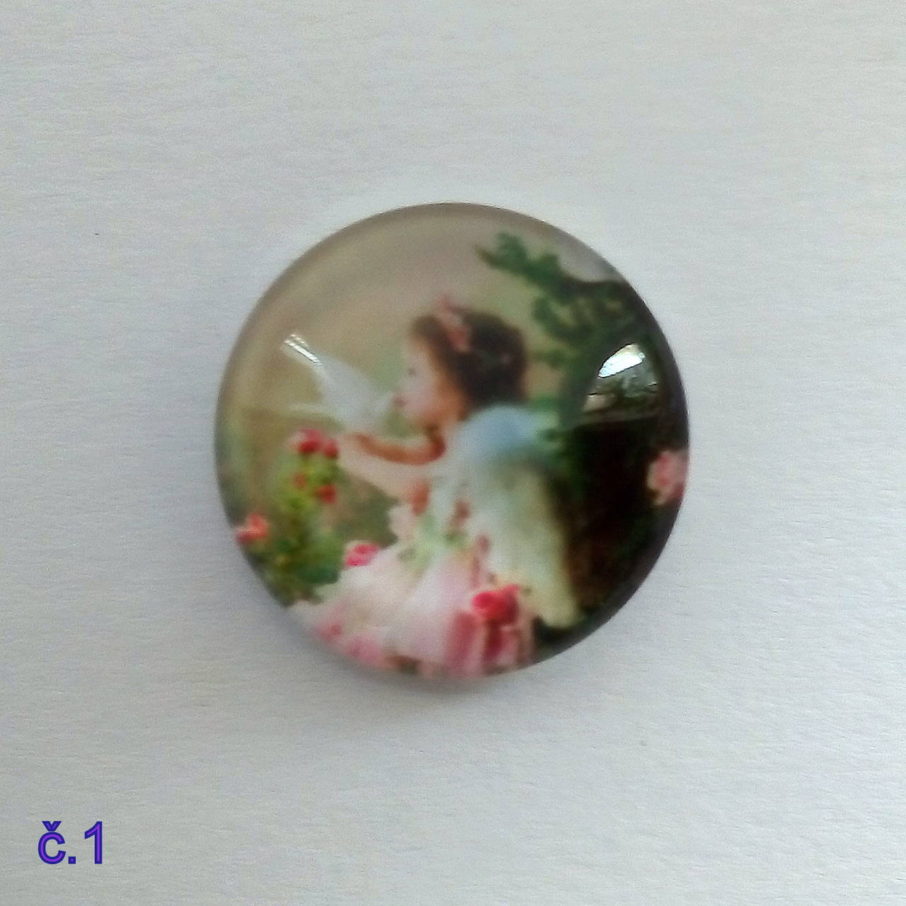 Sklenený kabošon 18mm-1ks (č.1)