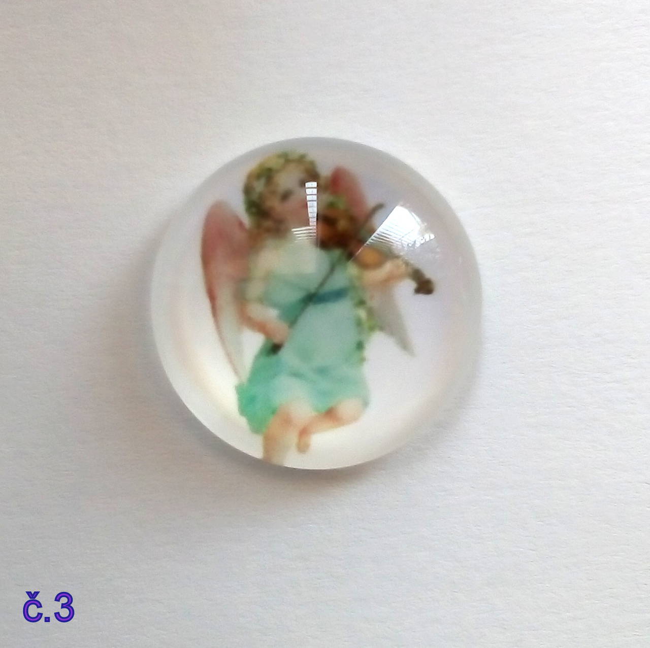 Sklenený kabošon 18mm-1ks (č.3)