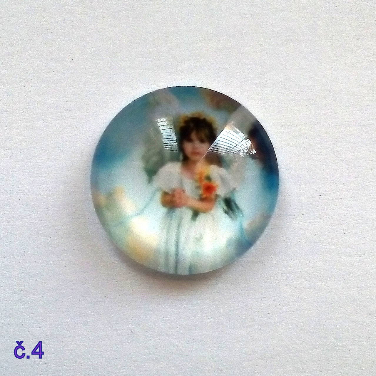 Sklenený kabošon 18mm-1ks (č.4)