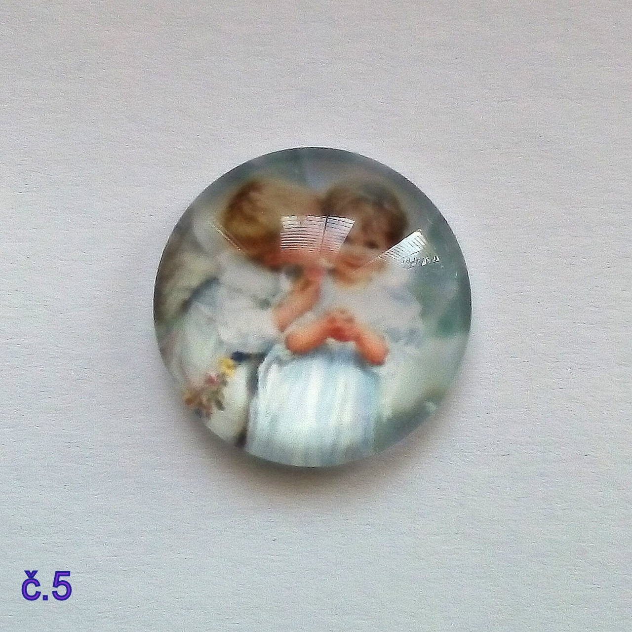 Sklenený kabošon 18mm-1ks (č.5)