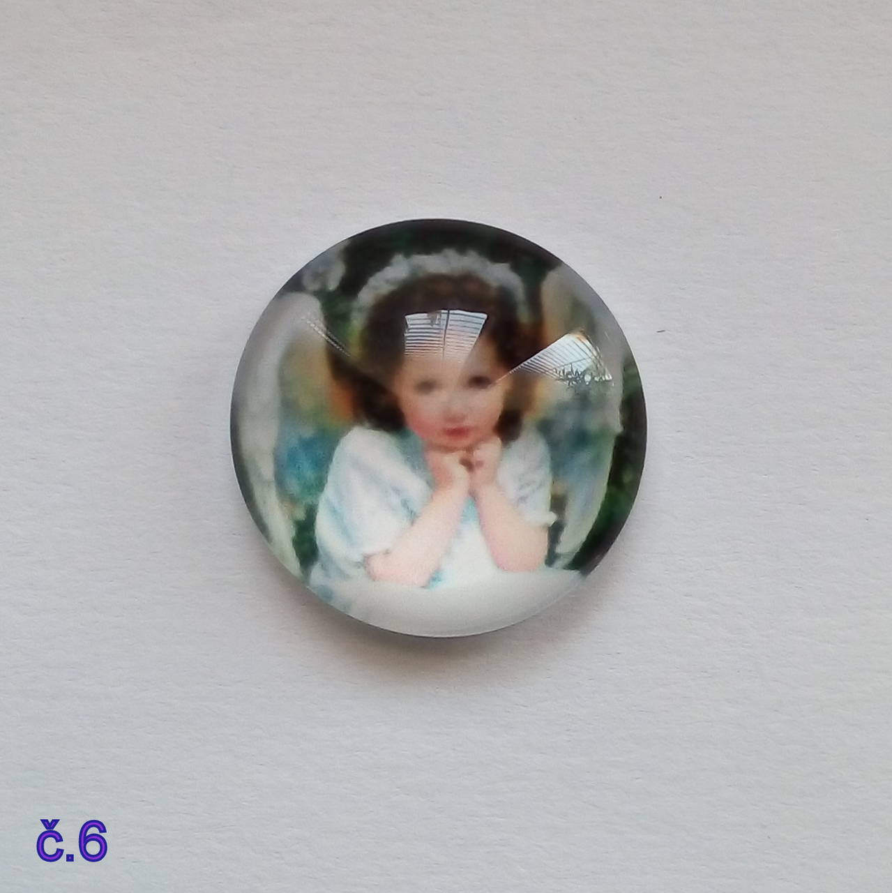 Sklenený kabošon 18mm-1ks (č.6)