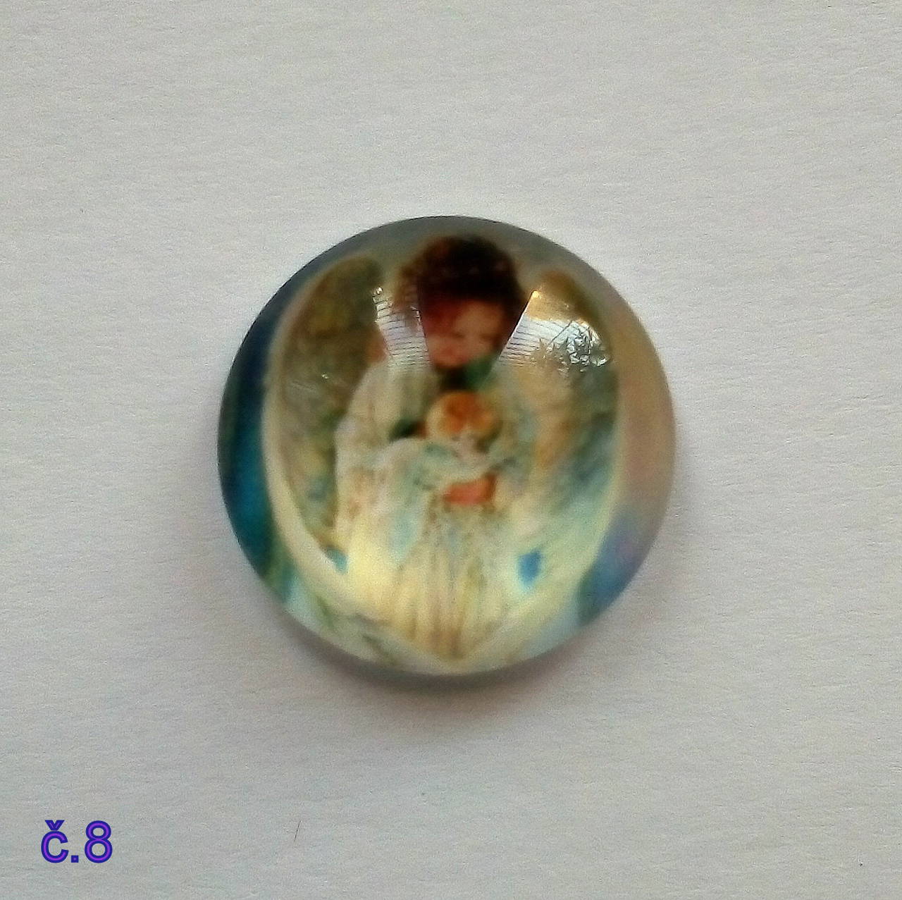 Sklenený kabošon 18mm-1ks (č.8)