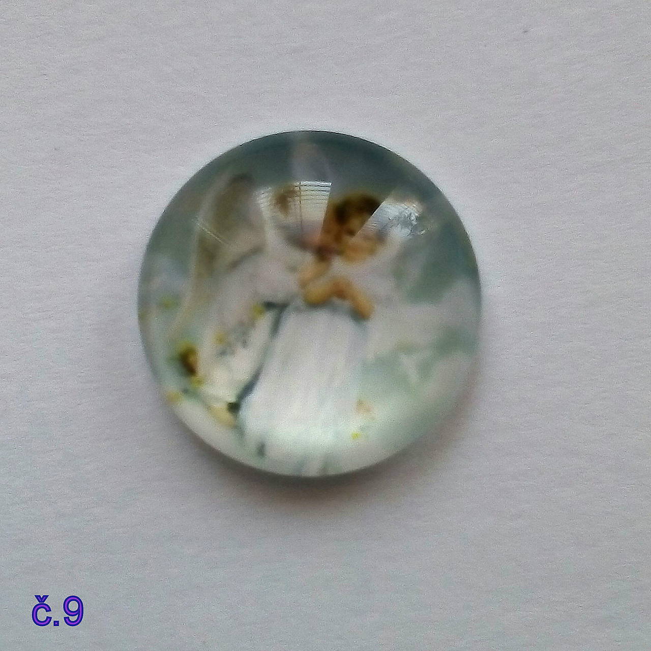 Sklenený kabošon 18mm-1ks (č.9)