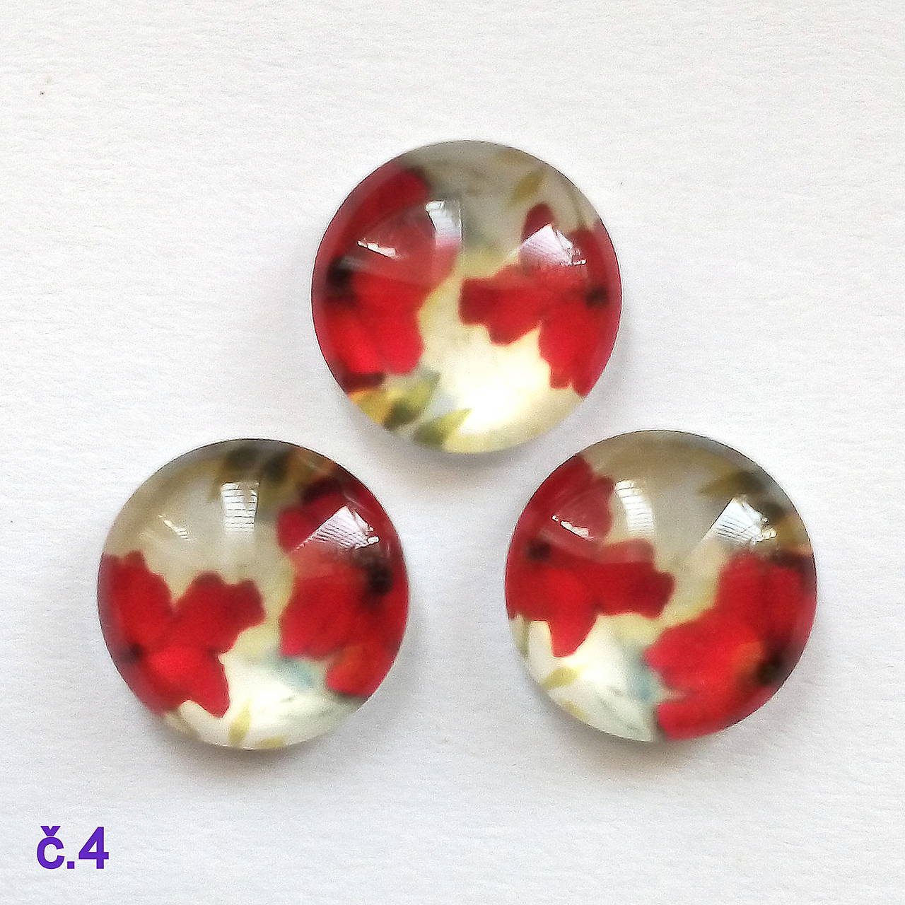 Sklenený kabošon 12mm-1ks (č.4)