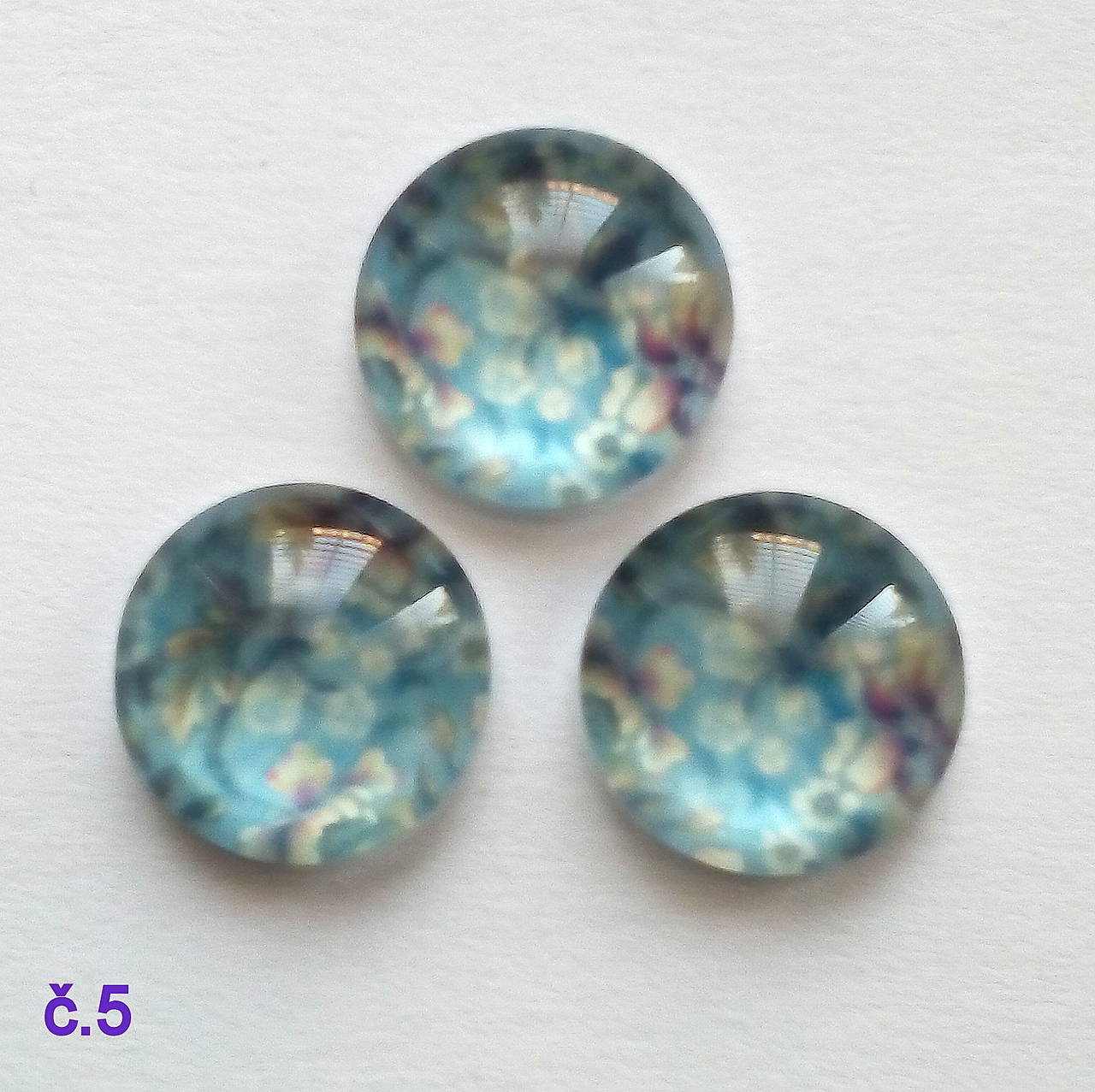 Sklenený kabošon 12mm-1ks (č.5)