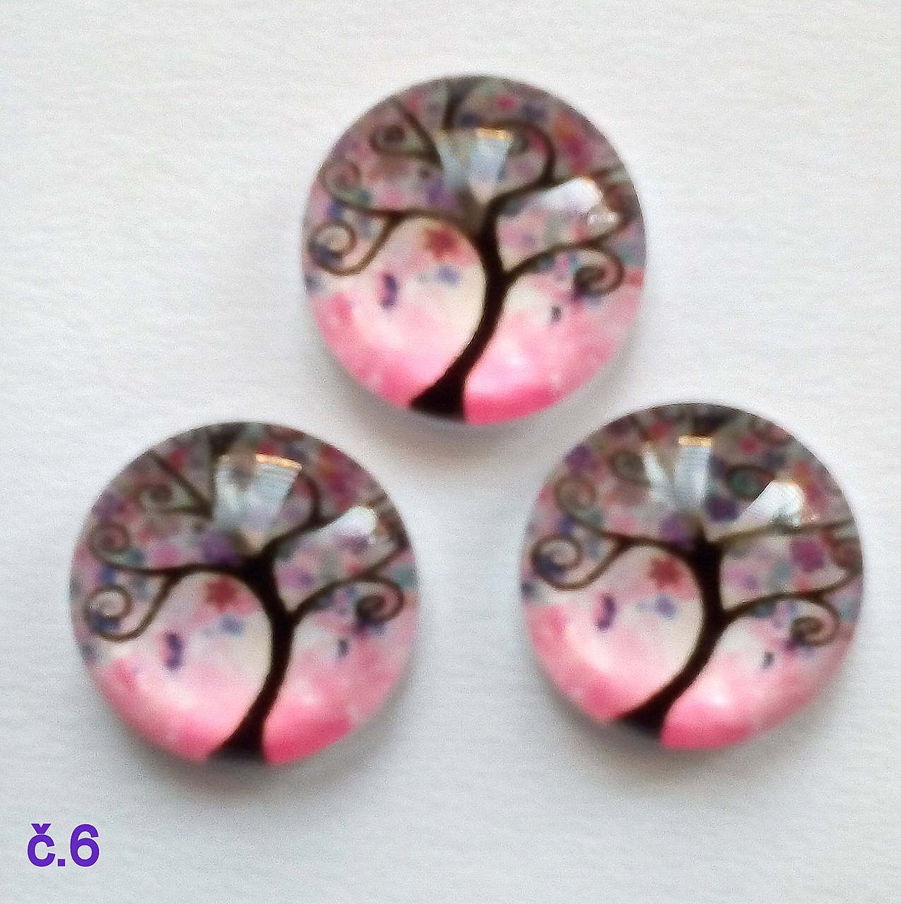 Sklenený kabošon 12mm-1ks (č.6)