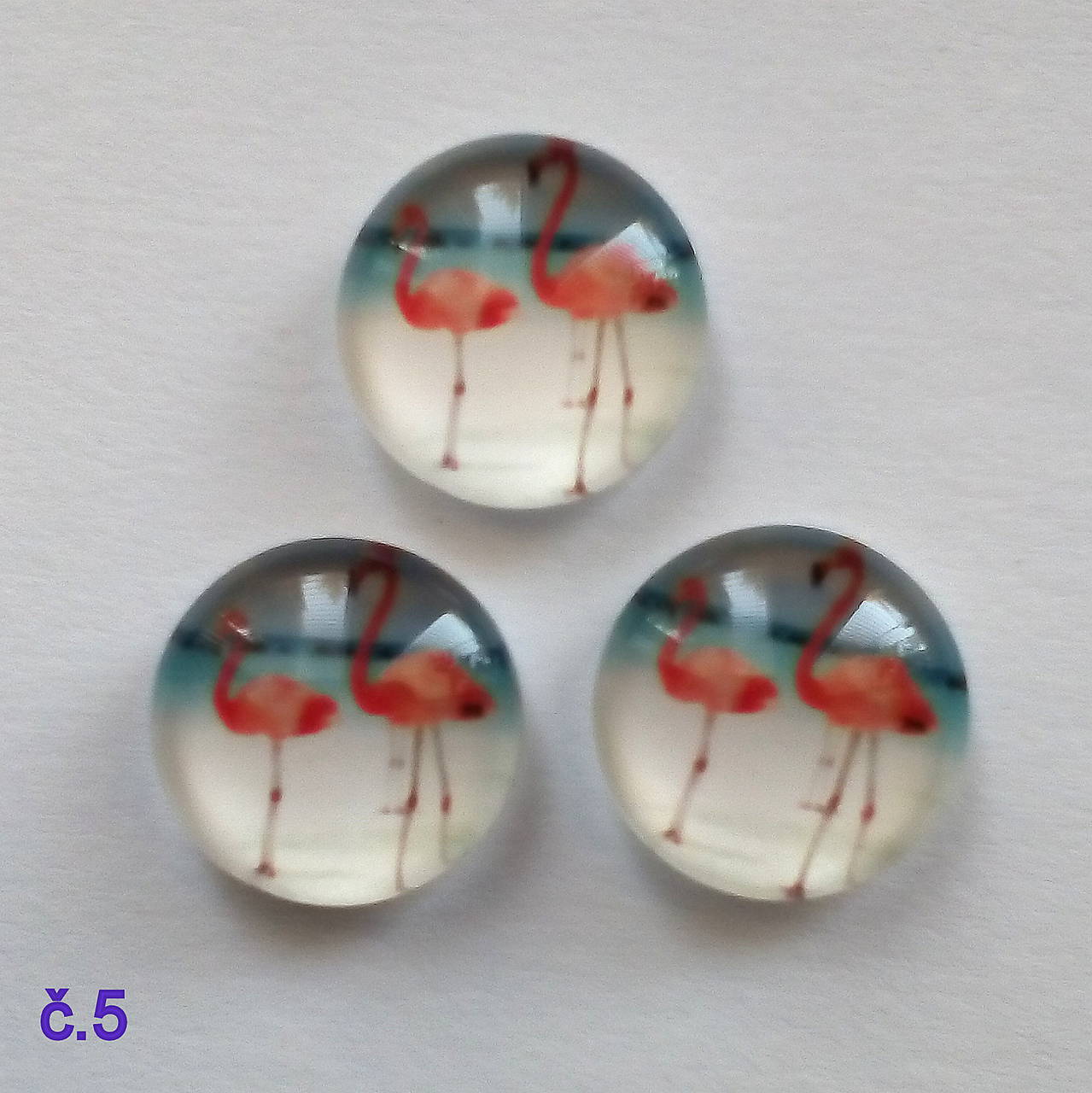 Sklenený kabošon 12mm-1ks (č.5)