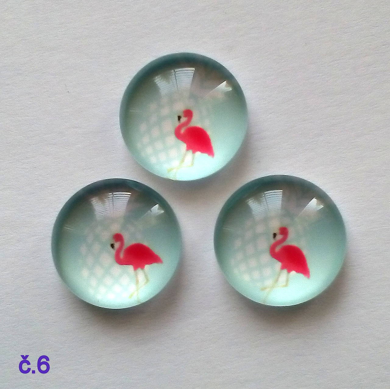 Sklenený kabošon 12mm-1ks (č.6)