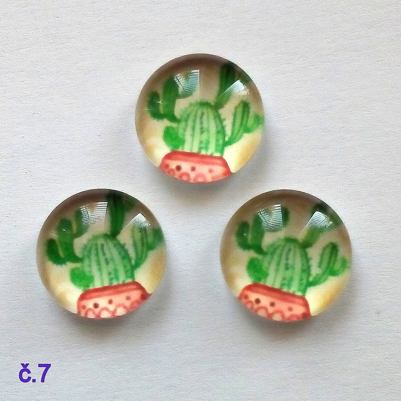 Sklenený kabošon 12mm-1ks (č.7)