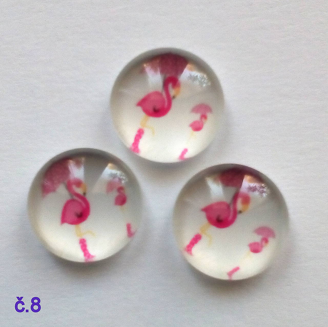 Sklenený kabošon 12mm-1ks (č.8)