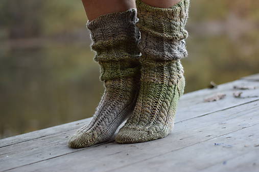  - vysoké ponožky v zemitých tónoch (v.39-40) - 11218384_