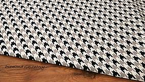 Textil - Bavlna režná - ČIerno šedá - cena za 10 cm - 11220492_