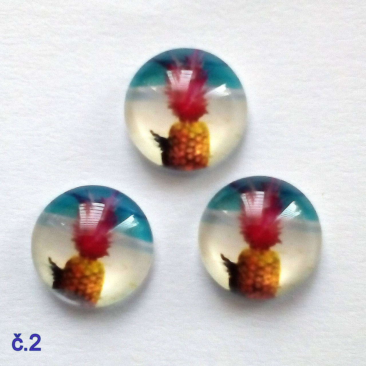 Sklenený kabošon 10mm-1ks (č.2)