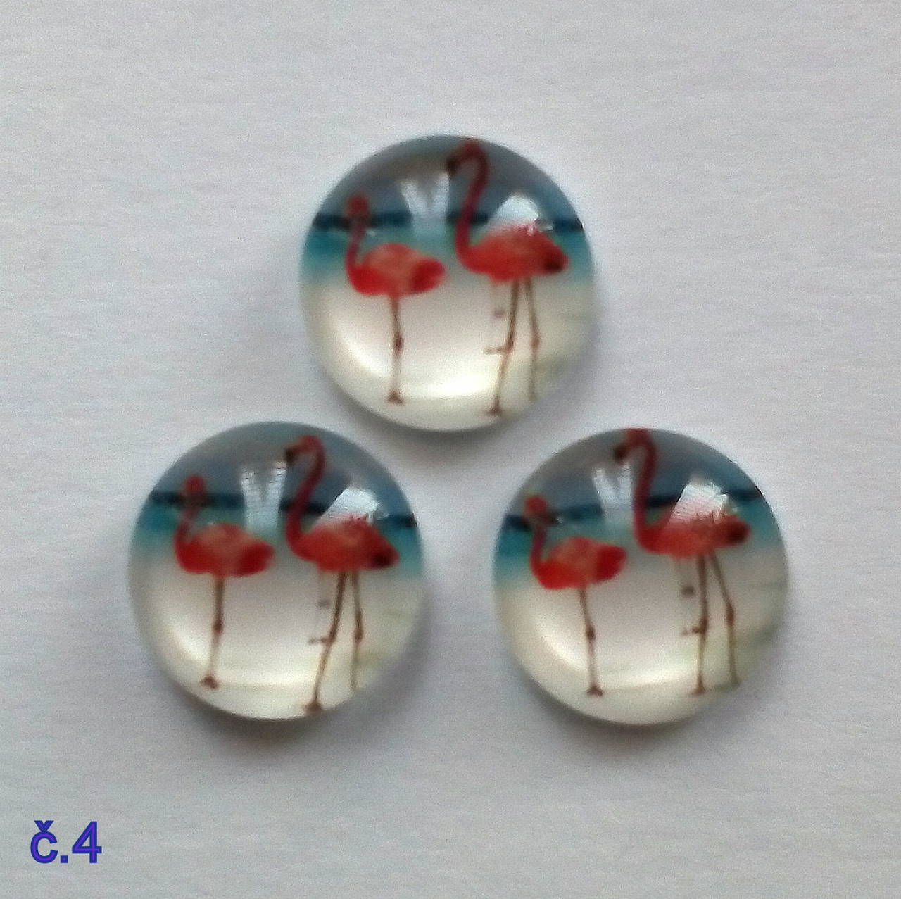 Sklenený kabošon 10mm-1ks (č.4)