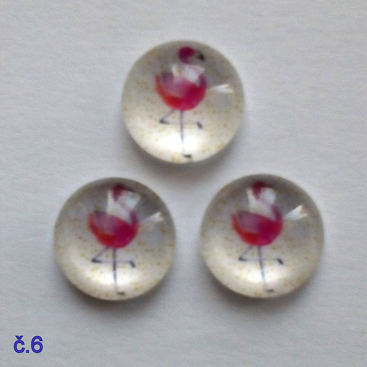 Sklenený kabošon 10mm-1ks (č.6)