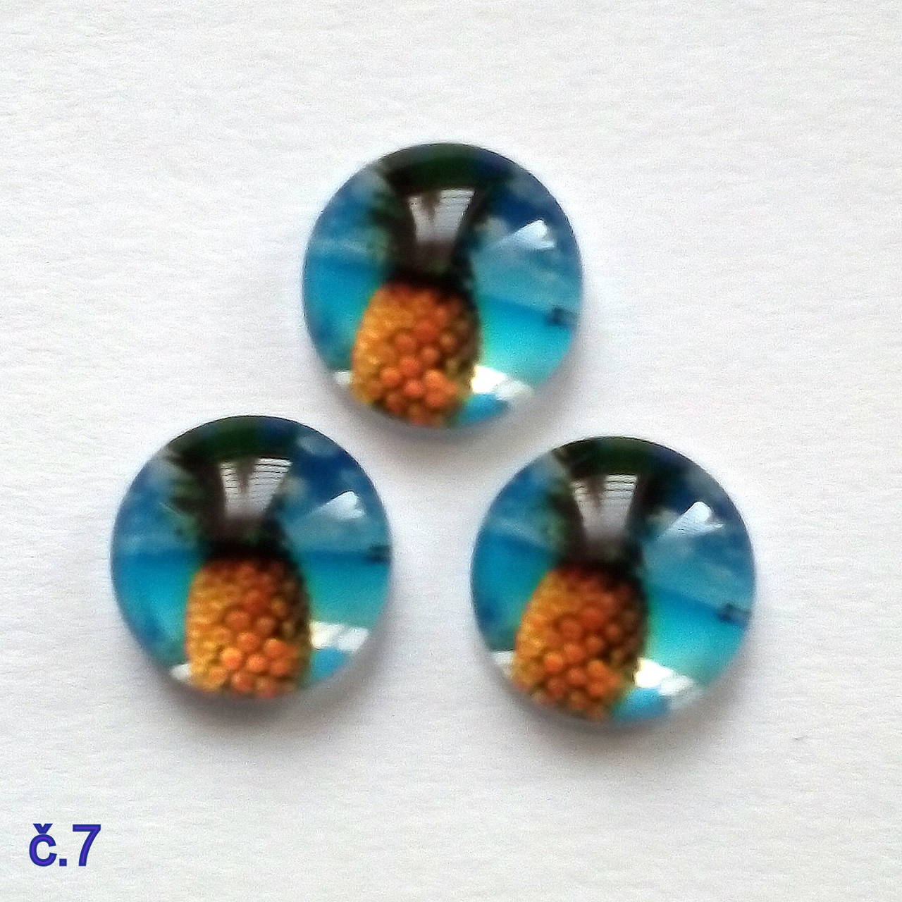 Sklenený kabošon 10mm-1ks (č.7)