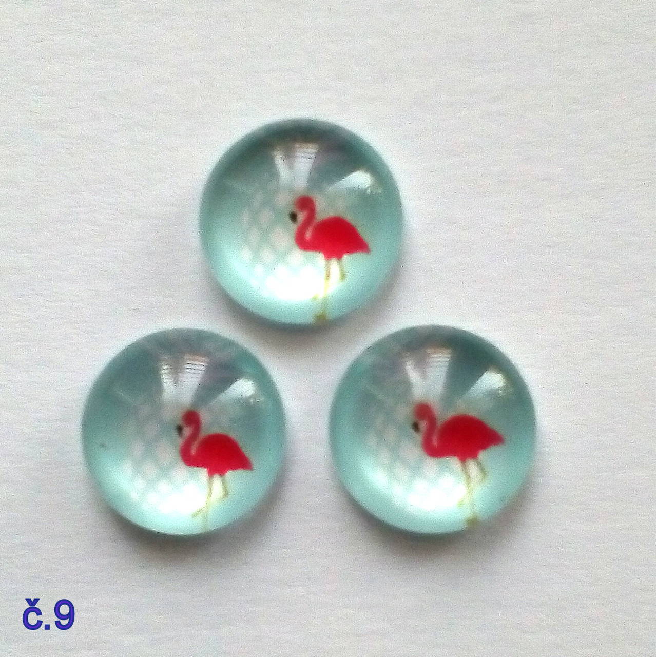 Sklenený kabošon 10mm-1ks (č.9)