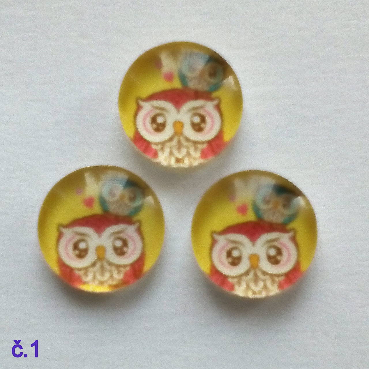 Sklenený kabošon 10mm-1ks (č.1)