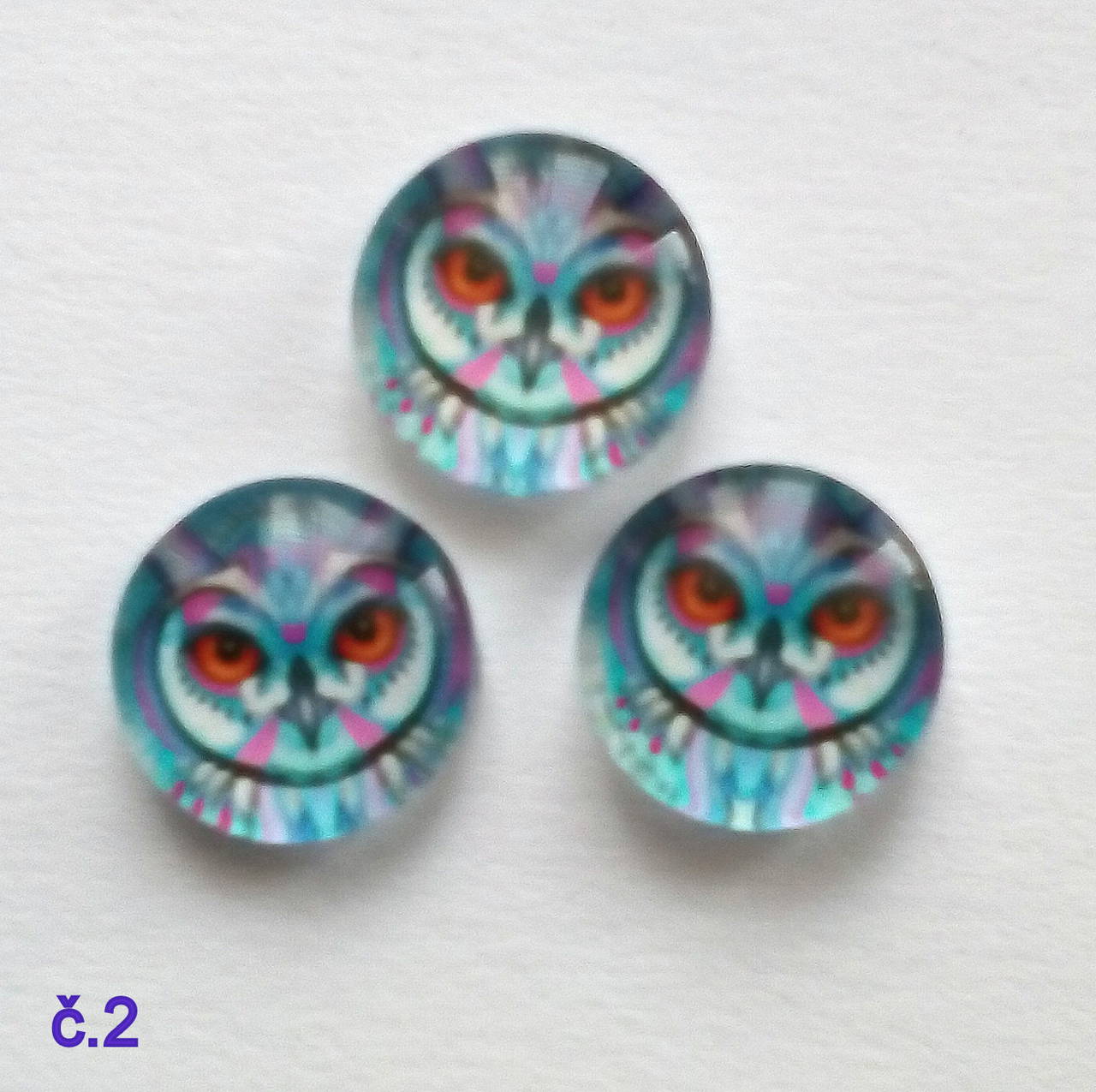 Sklenený kabošon 10mm-1ks (č.2)