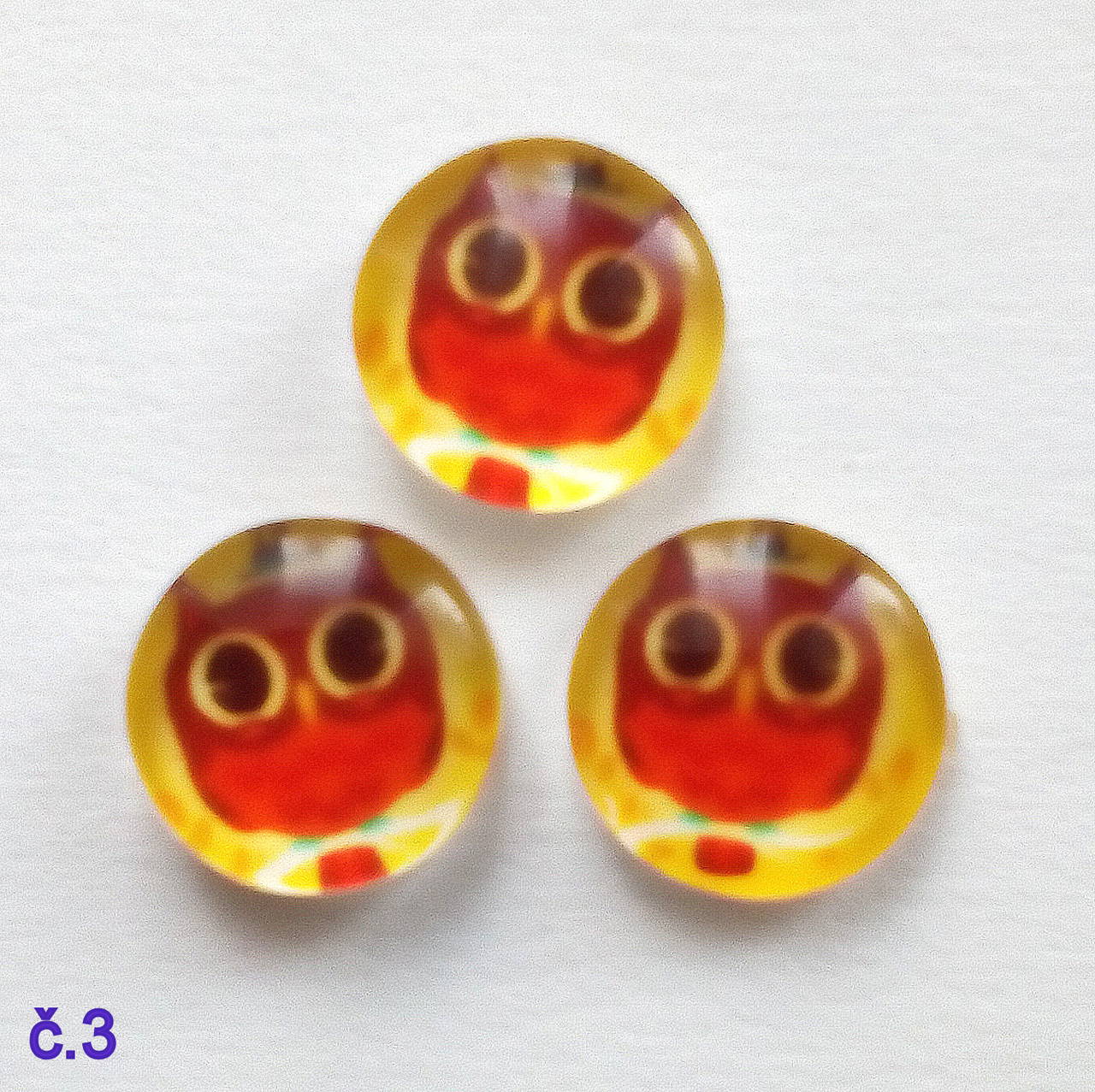 Sklenený kabošon 10mm-1ks (č.3)