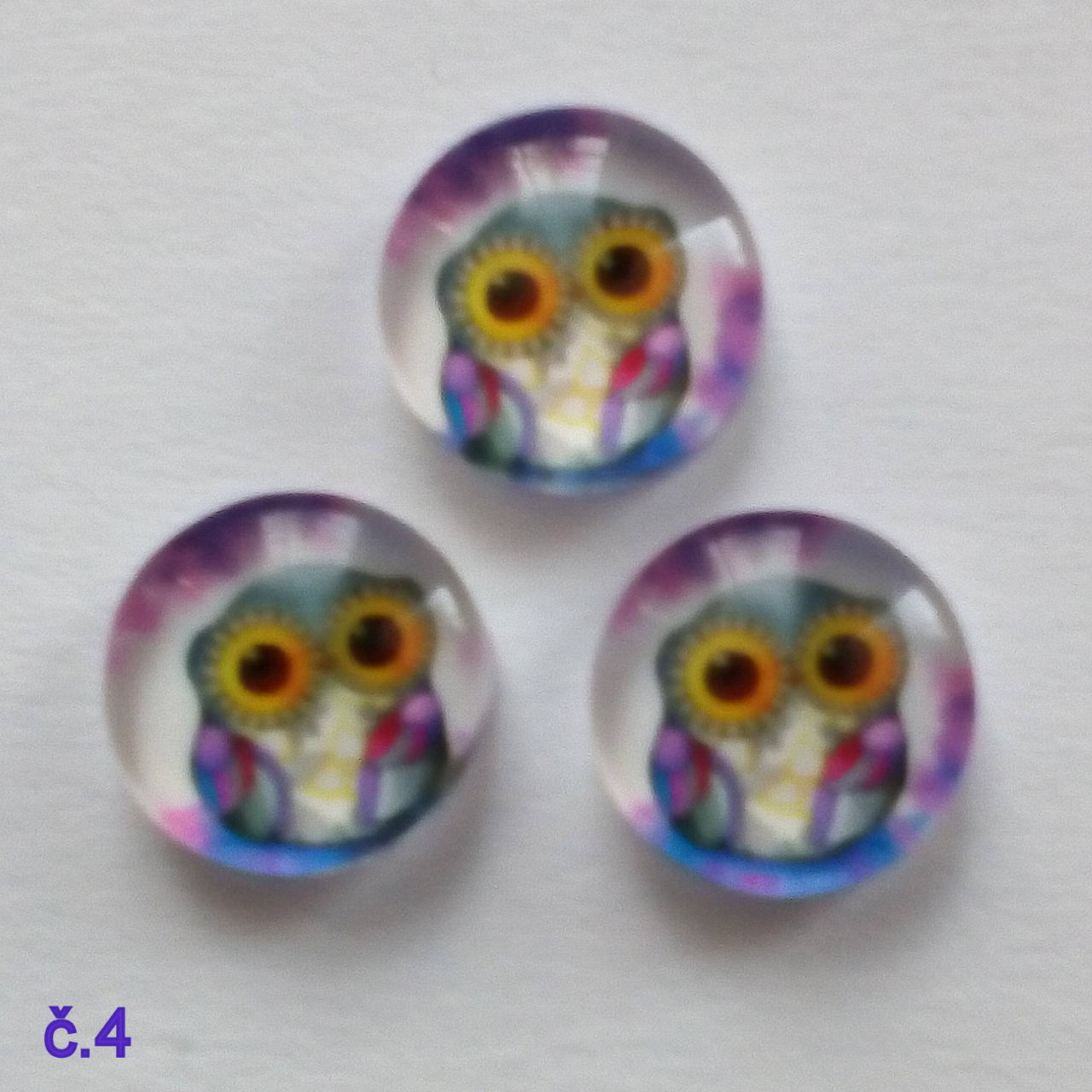 Sklenený kabošon 10mm-1ks (č.4)