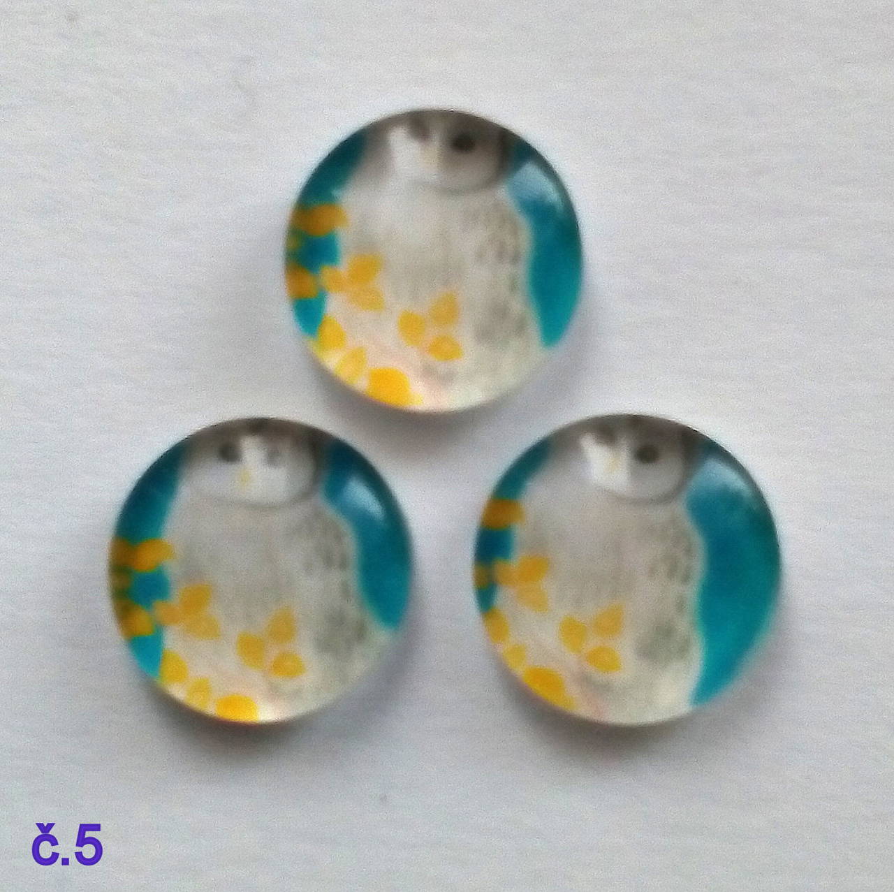 Sklenený kabošon 10mm-1ks (č.5)