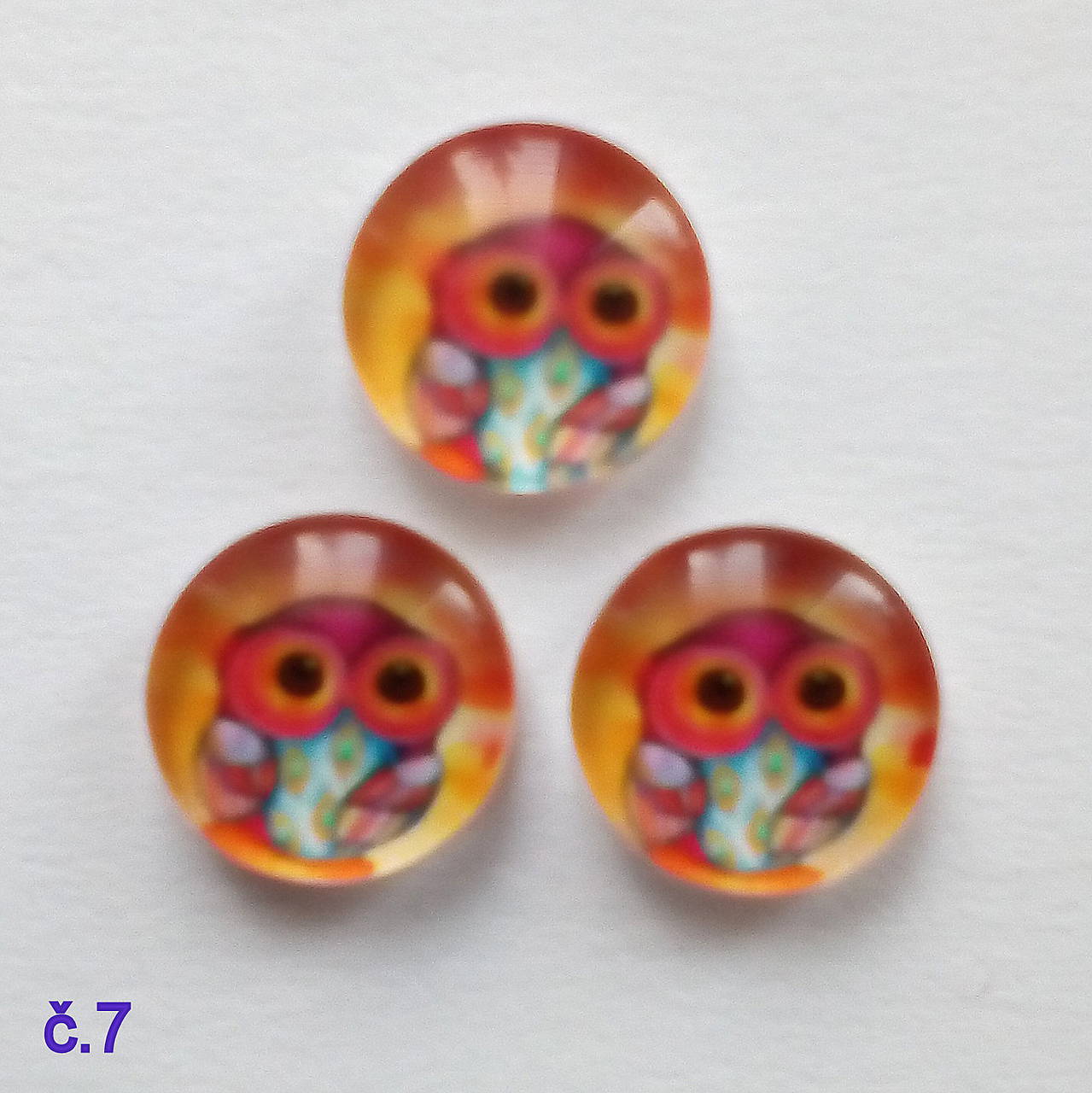 Sklenený kabošon 10mm-1ks (č.7)