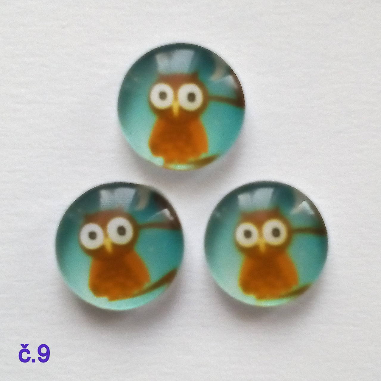 Sklenený kabošon 10mm-1ks (č.9)