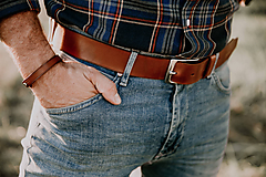 Pánske doplnky - Birch Belt (šírka: 3,4 cm - Hnedá) - 11224891_