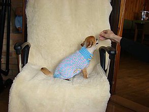 Pre zvieratá - Ručne háčkovaný svetrík pre psíka - 11225840_