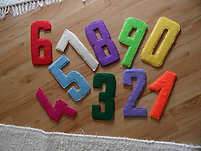 Hračky - Čísla 0-9, nad 20 cm - 11224092_