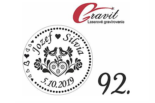 Materiál ručne robený - Razítko s ľudovým motivom na želanie 92 - 11224044_