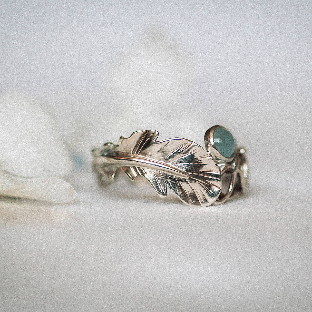 Zlatý prsteň s pierkom a akvamarínom - S tebou