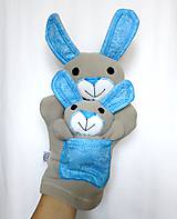 Hračky - Maňuška zajačik (Rodinka Sivých od Tyrkysového kríčka) - 11229781_