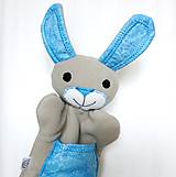 Hračky - Maňuška zajačik (Rodinka Sivých od Tyrkysového kríčka) - 11229786_