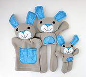 Hračky - Maňuška zajačik (Rodinka Sivých od Tyrkysového kríčka) - 11229789_
