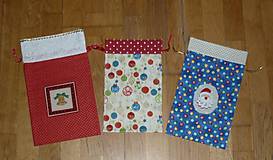 Úžitkový textil - Mikulášske/vianočné vrecúška na drobnosti  (len červené) - 11232113_