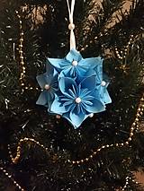 Dekorácie - Vianočná guľa (Modrá) - 11234992_