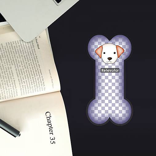Psia záložka do knihy - šachovnica (šteniatko)