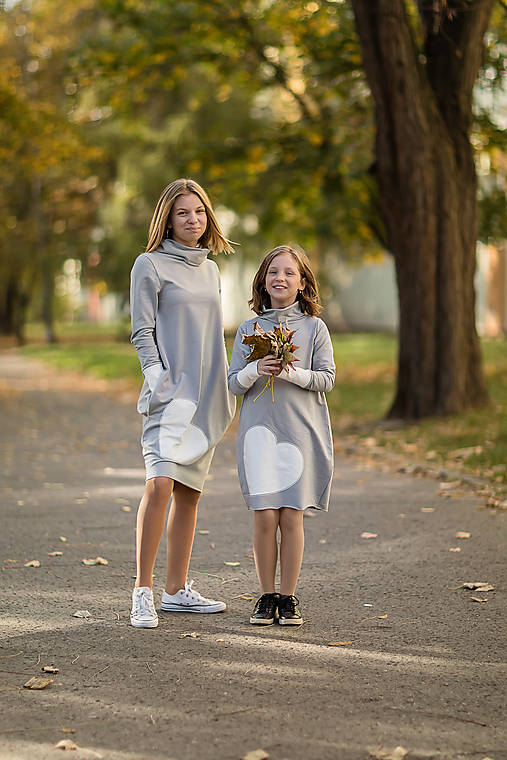 Šaty - HAIAX teplákové šaty "mama a dcéra" - 11236694_
