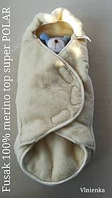 Detský textil - VLNIENKA Fusak do kočíka zo 100% ovčej vlny MERINO top super wash ARTCIC - 11235672_