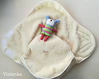 Detský textil - VLNIENKA Fusak do kočíka zo 100% ovčej vlny MERINO top super wash ARTCIC - 11236143_
