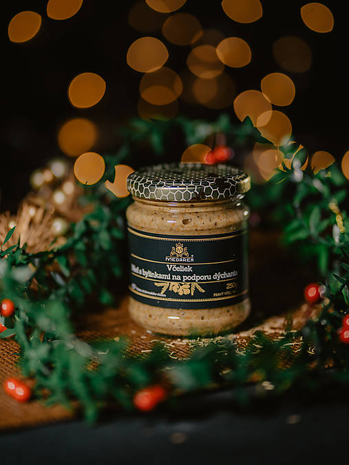 Včelie produkty - Dýchanie - med s bylinkami - 11238181_