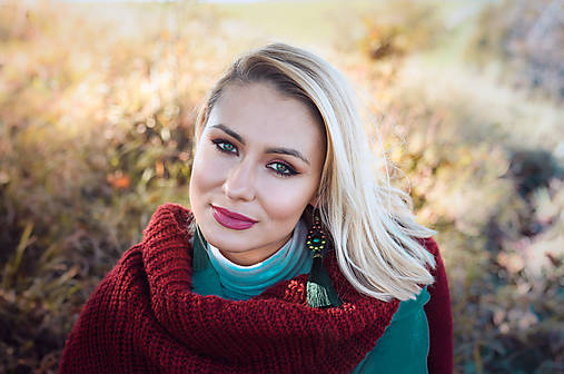 Náušnice - Strapcové náušnice zeleno-hnedé / tassel earrings - 11237571_