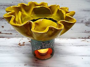 Svietidlá - Aromalampa kvetová (Žltá) - 11237322_