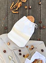 Úžitkový textil - Vrecúško na chlieb z ručne tkaného plátna - 11238213_