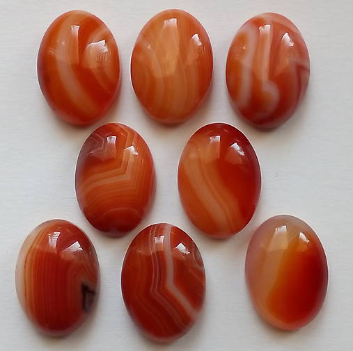 Achát kabošon 18x13mm-1ks (oranžová)