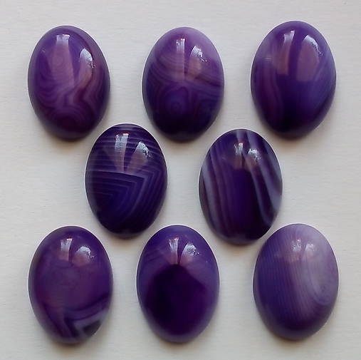 Achát kabošon 18x13mm-1ks (fialová)
